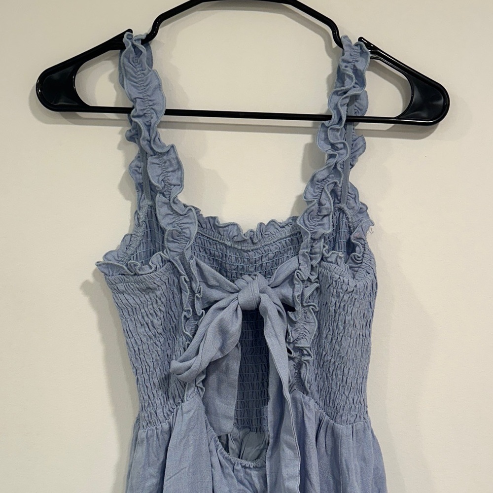 Blue Ruffled Dress NWT - Picture 6 of 9